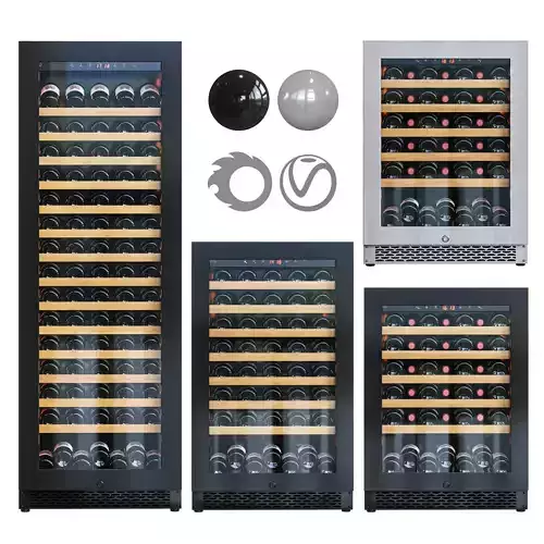 Pevino Wine Coolers Set 3D model