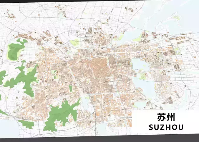 SuZhou City urban planning maquett  building 3D Topography