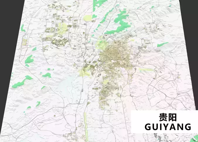 GuiYang City urban planning maquett  building   3D Topography