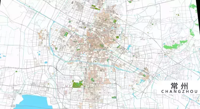 ChangZhou City urban planning maquett  building   3D Topography