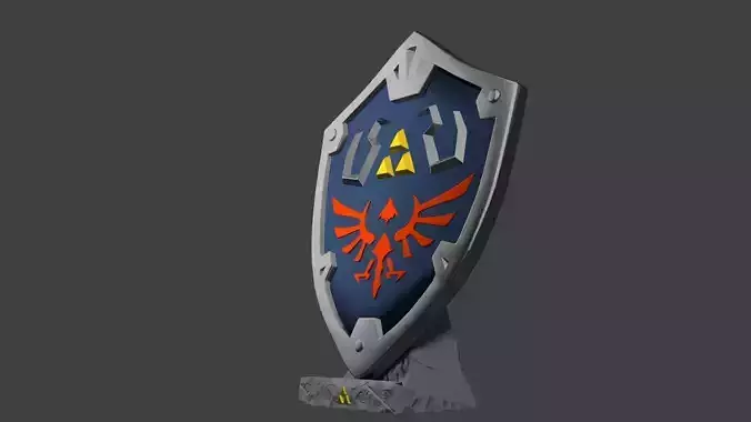 Hylian shield for printing with base