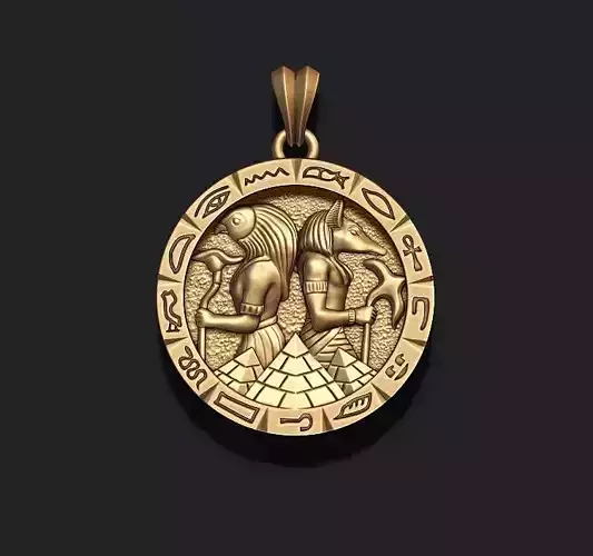 Anubis Horus pendant 3D print model