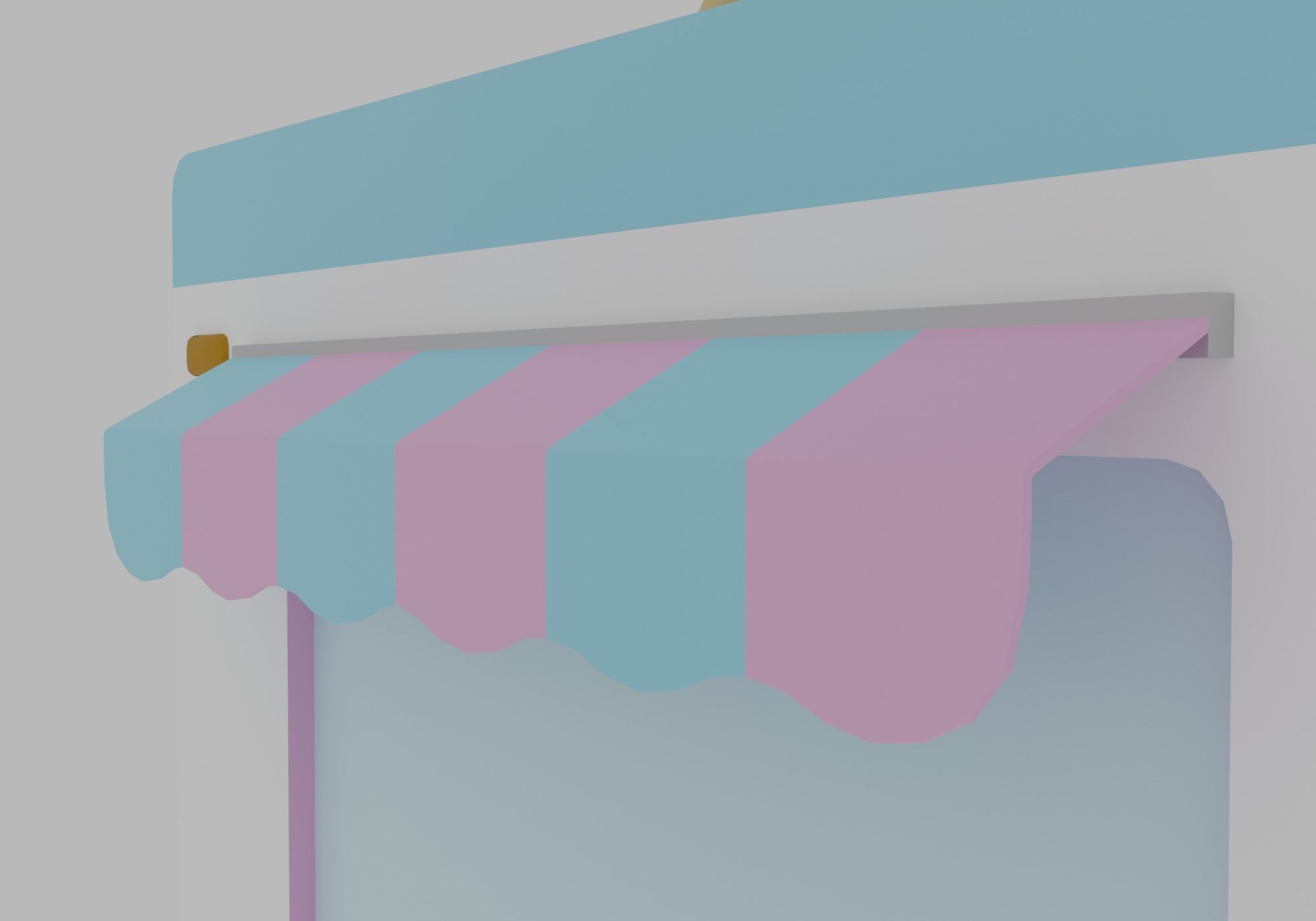 Ice cream truck Low-poly 3D model_6