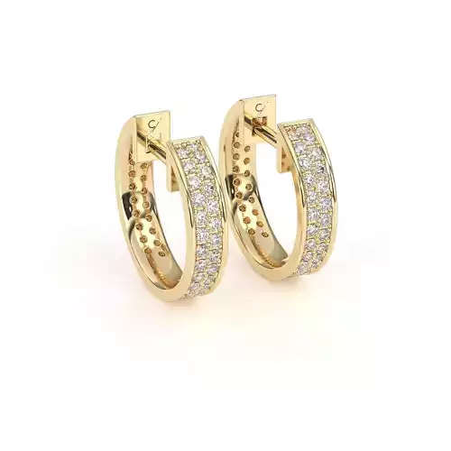 Diamond Hoop Earrings