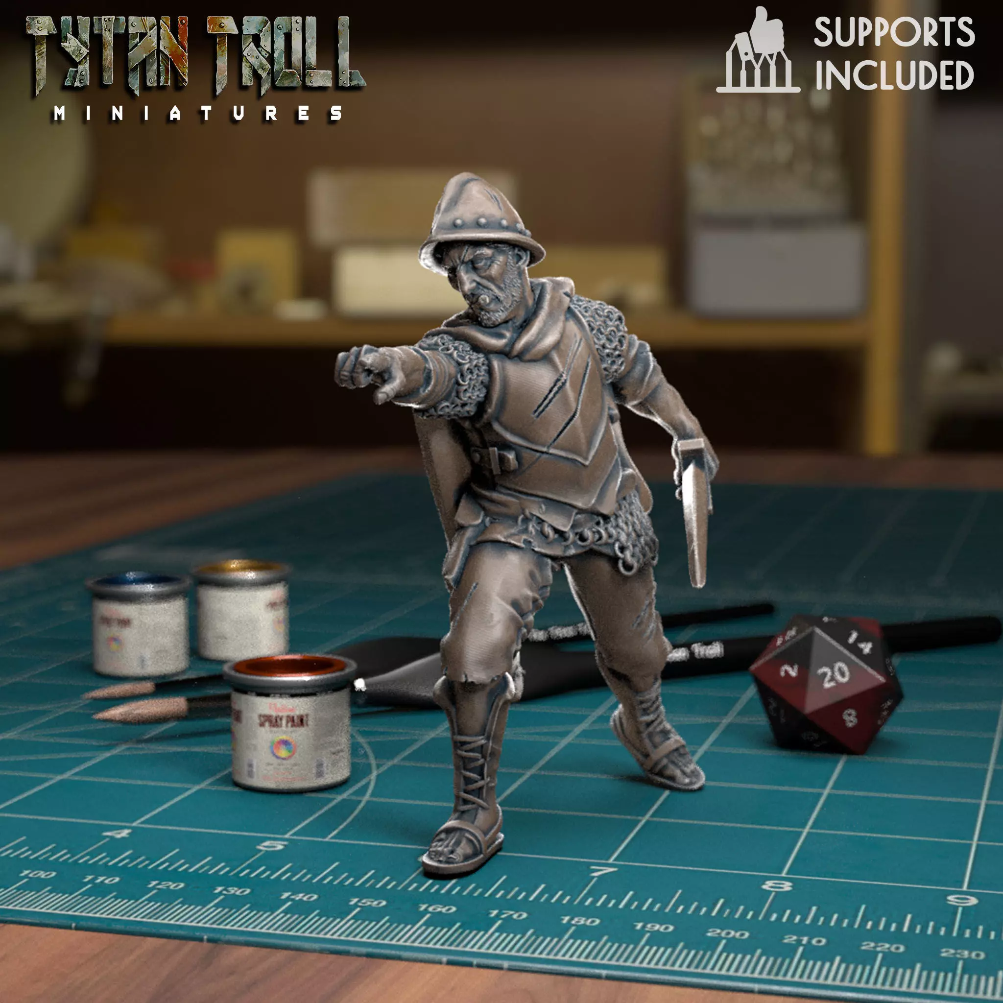 Guard Commander - Pre-Supported 3D print model_0