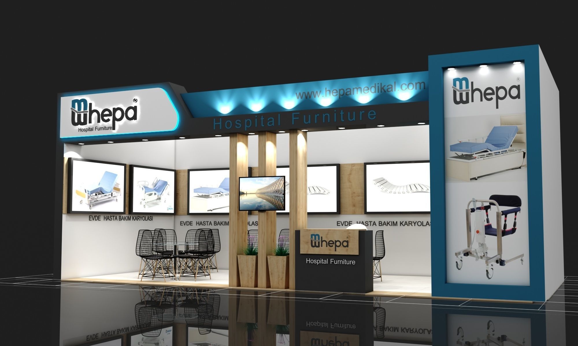 Exhibition Booth Stall Size 9 m x 4 m Height 366 cm 3D model 3D model_1