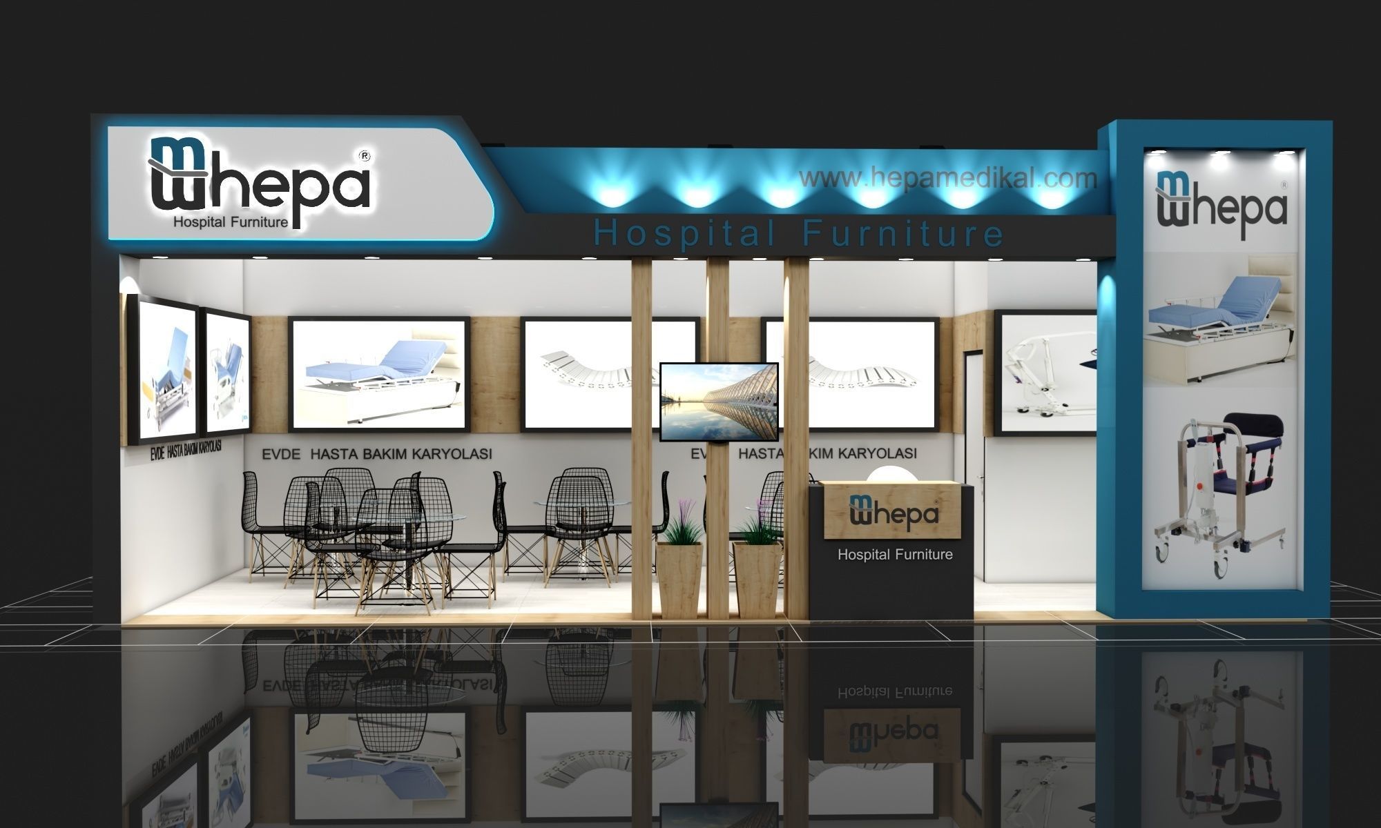 Exhibition Booth Stall Size 9 m x 4 m Height 366 cm 3D model 3D model_2