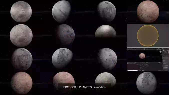 FICTIONAL PLANETS 3D Model Collection