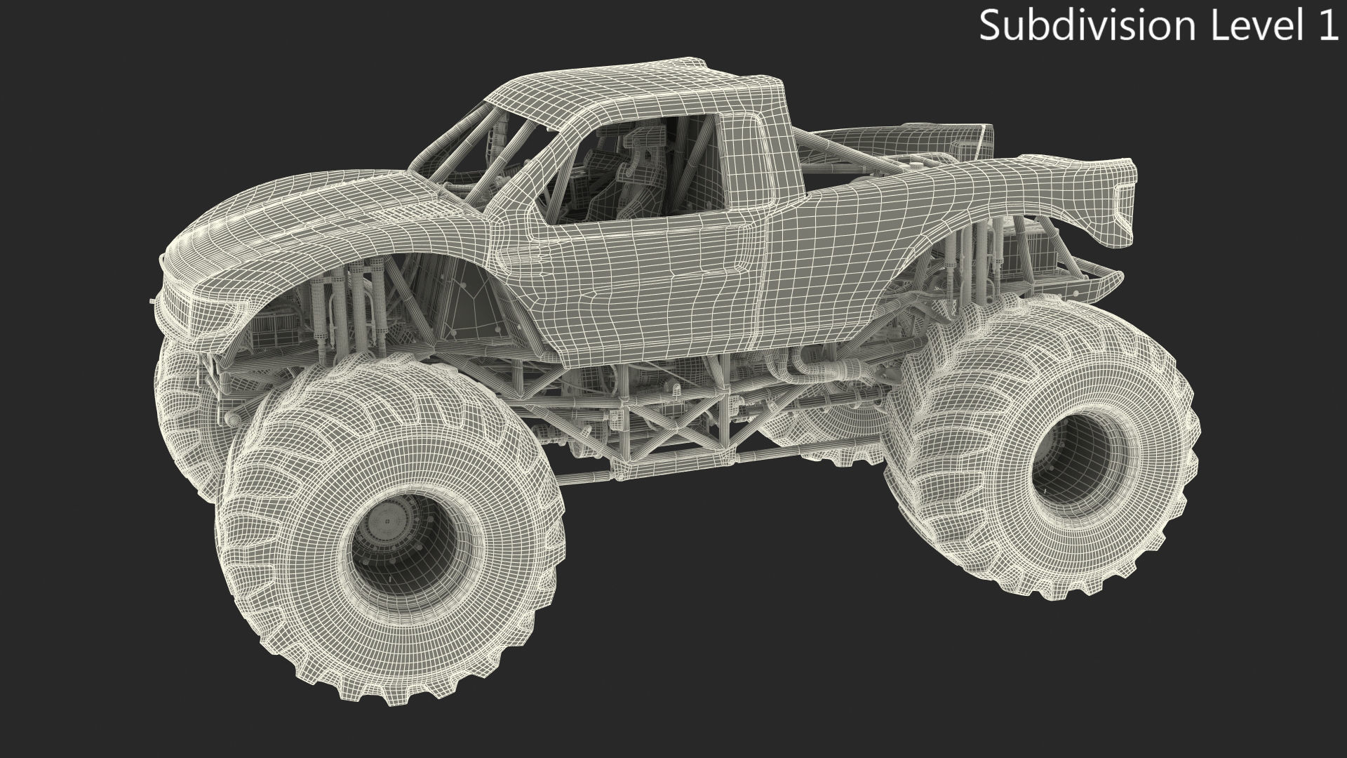 Monster Truck Bigfoot Generic Rigged 3D model_18