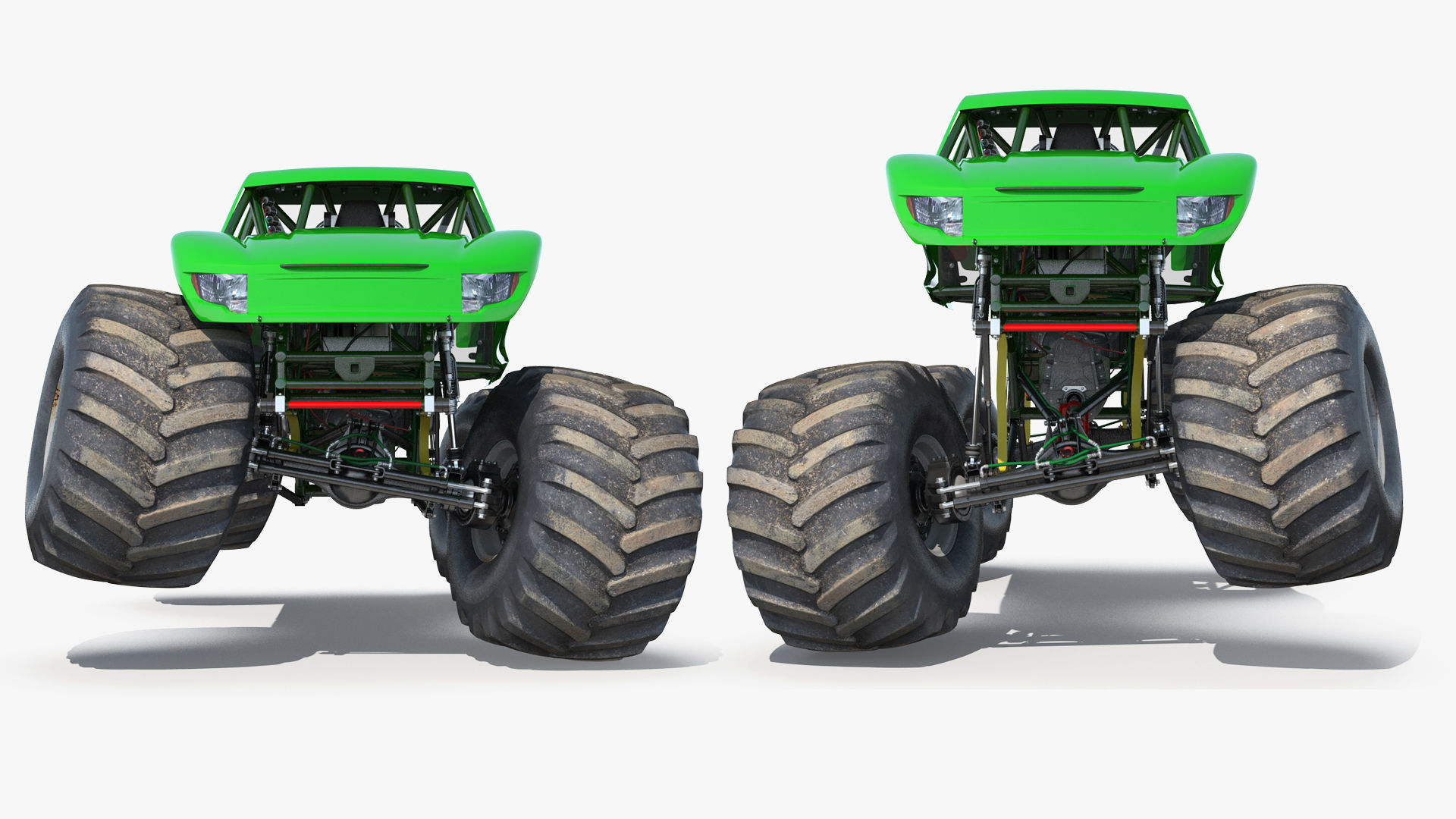 Monster Truck Bigfoot Generic Rigged 3D model_6