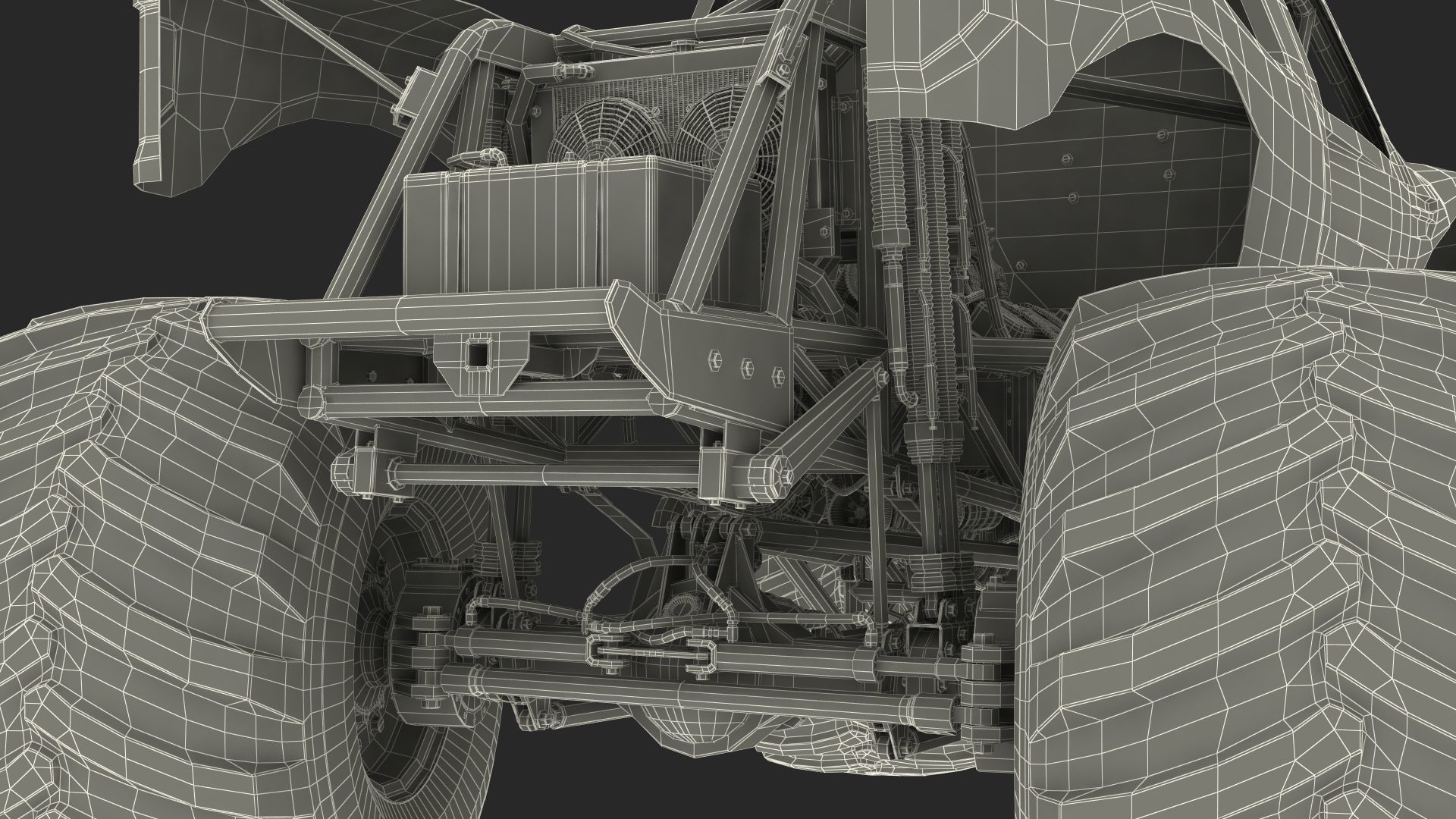 Monster Truck Bigfoot Generic Rigged 3D model_24