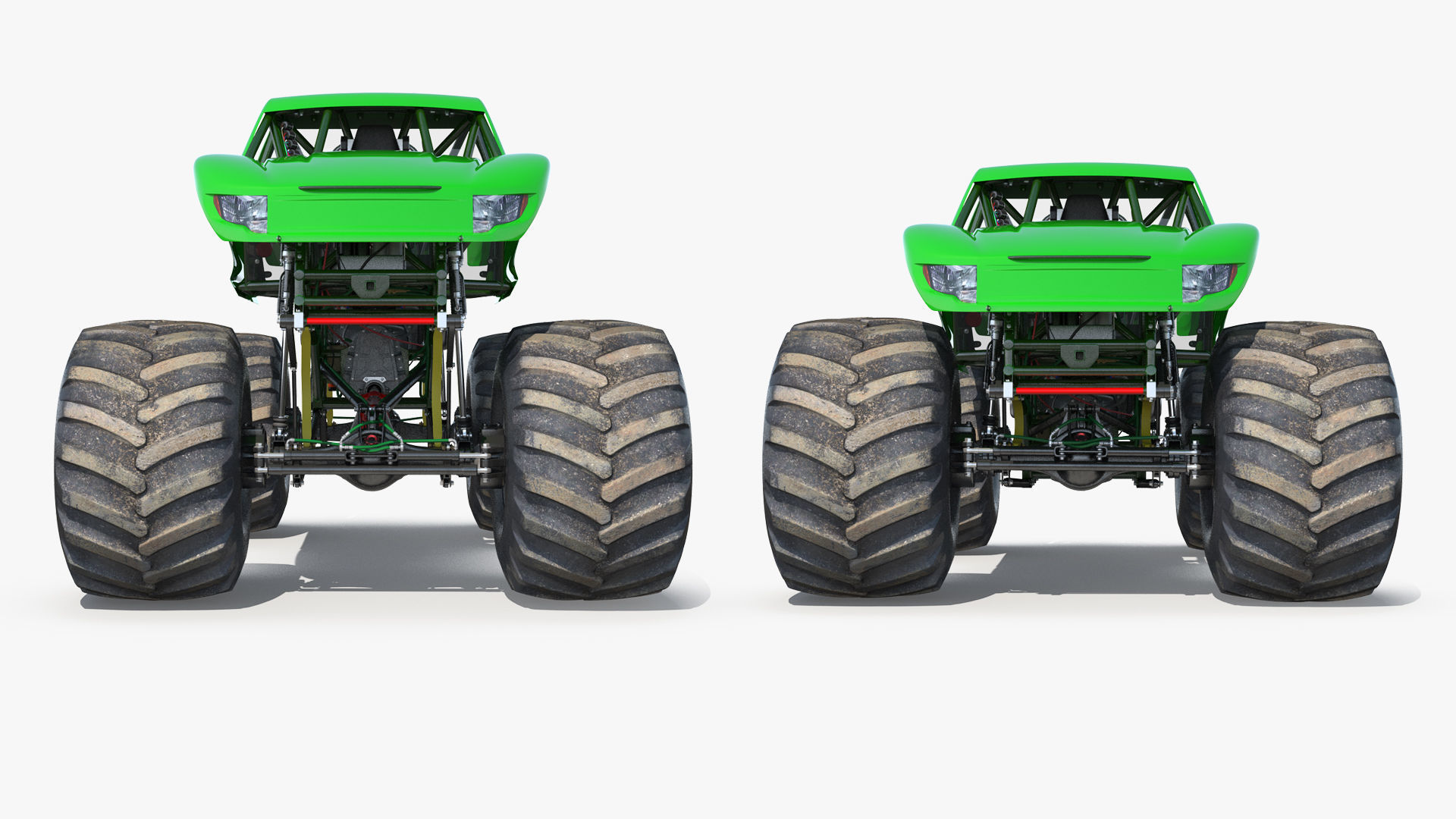 Monster Truck Bigfoot Generic Rigged 3D model_5