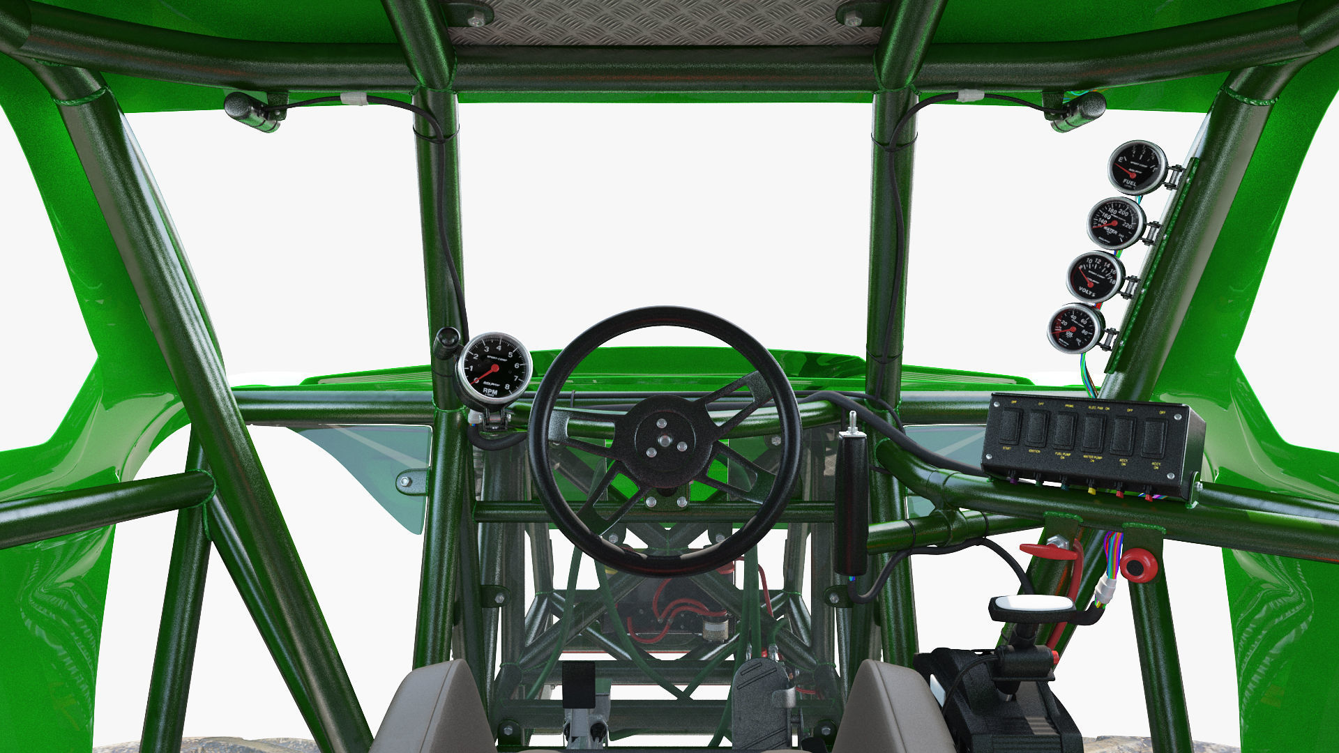 Monster Truck Bigfoot Generic Rigged 3D model_9