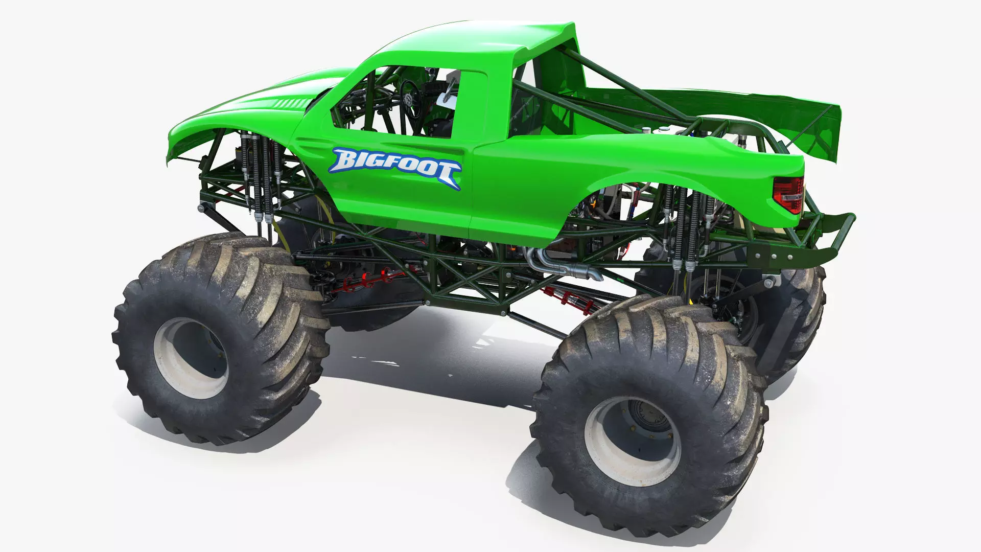 Monster Truck Bigfoot Generic Rigged 3D model_0