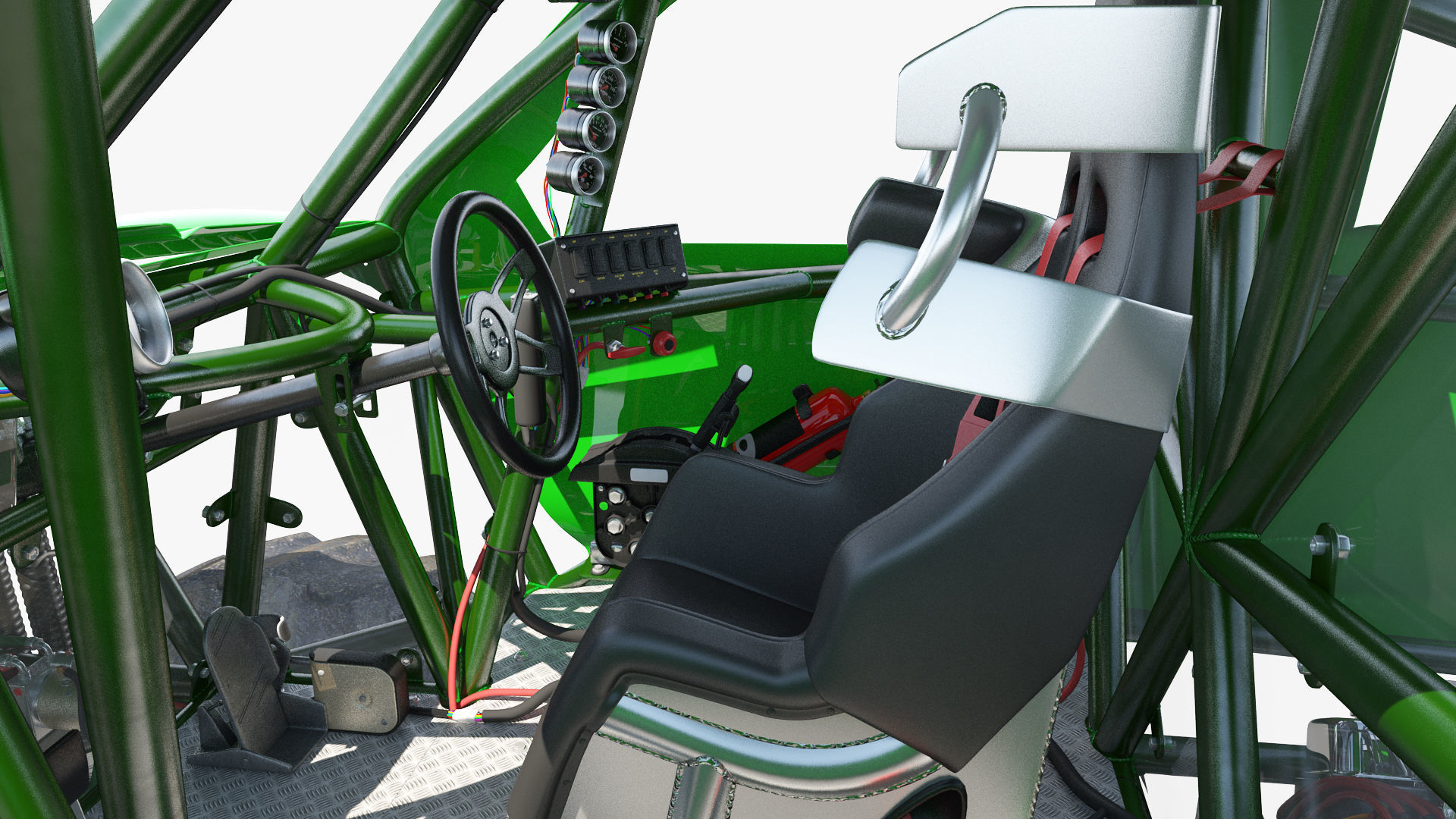 Monster Truck Bigfoot Generic Rigged 3D model_10