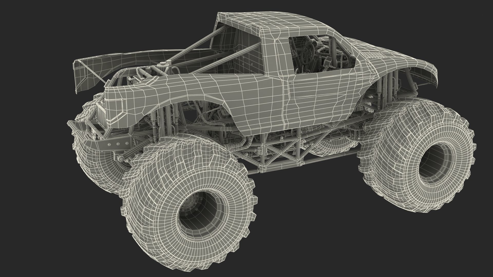 Monster Truck Bigfoot Generic Rigged 3D model_22