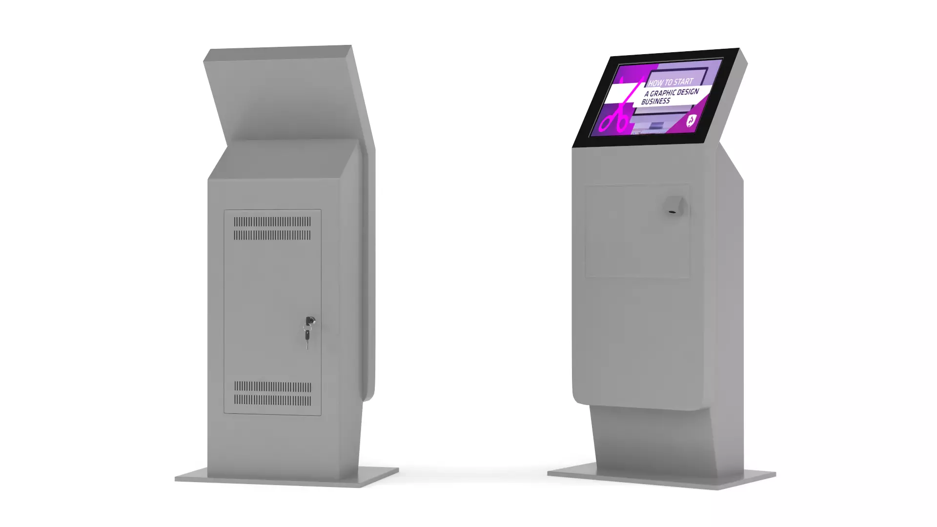 Electronic Kiosk 3D model_0