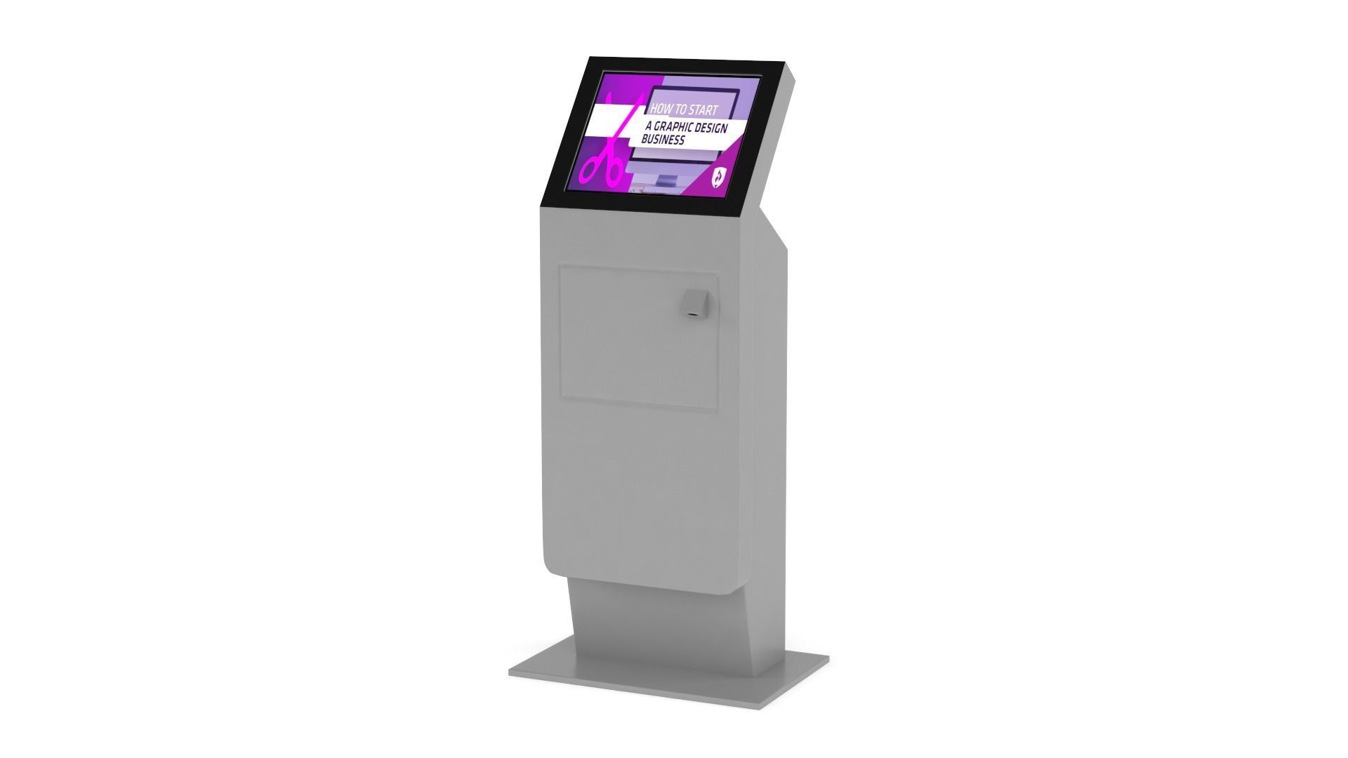 Electronic Kiosk 3D model_2