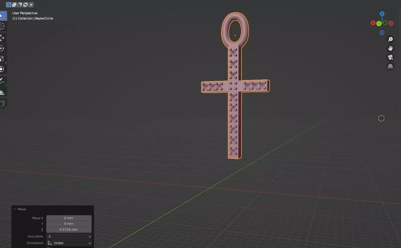 Diamond Cross Necklace Free 3D print model