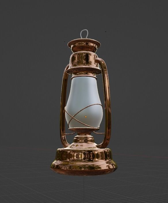 Lamp game-ready old Free low-poly 3D model_2