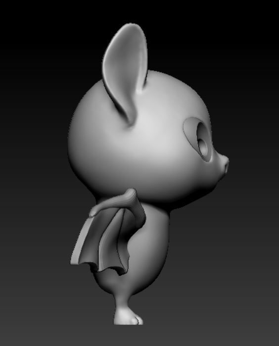Cartoon Bat 3D print model_2