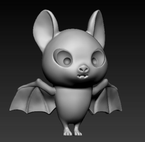 Cartoon Bat 3D print model_1