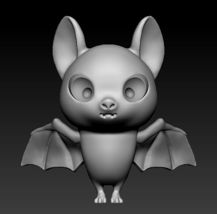 Cartoon Bat 3D print model_0