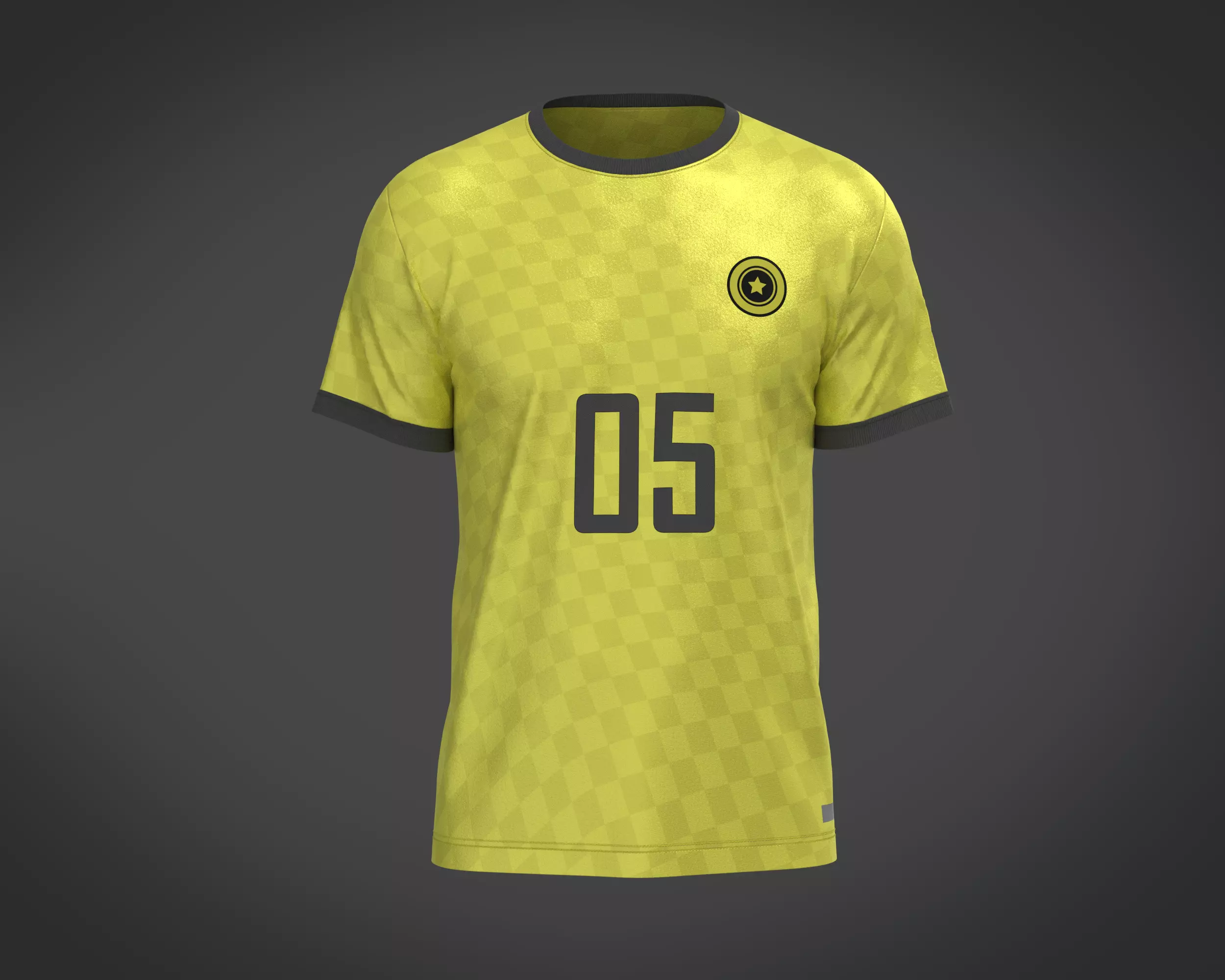 Soccer Yellow Jersey Player-05 3D model_0