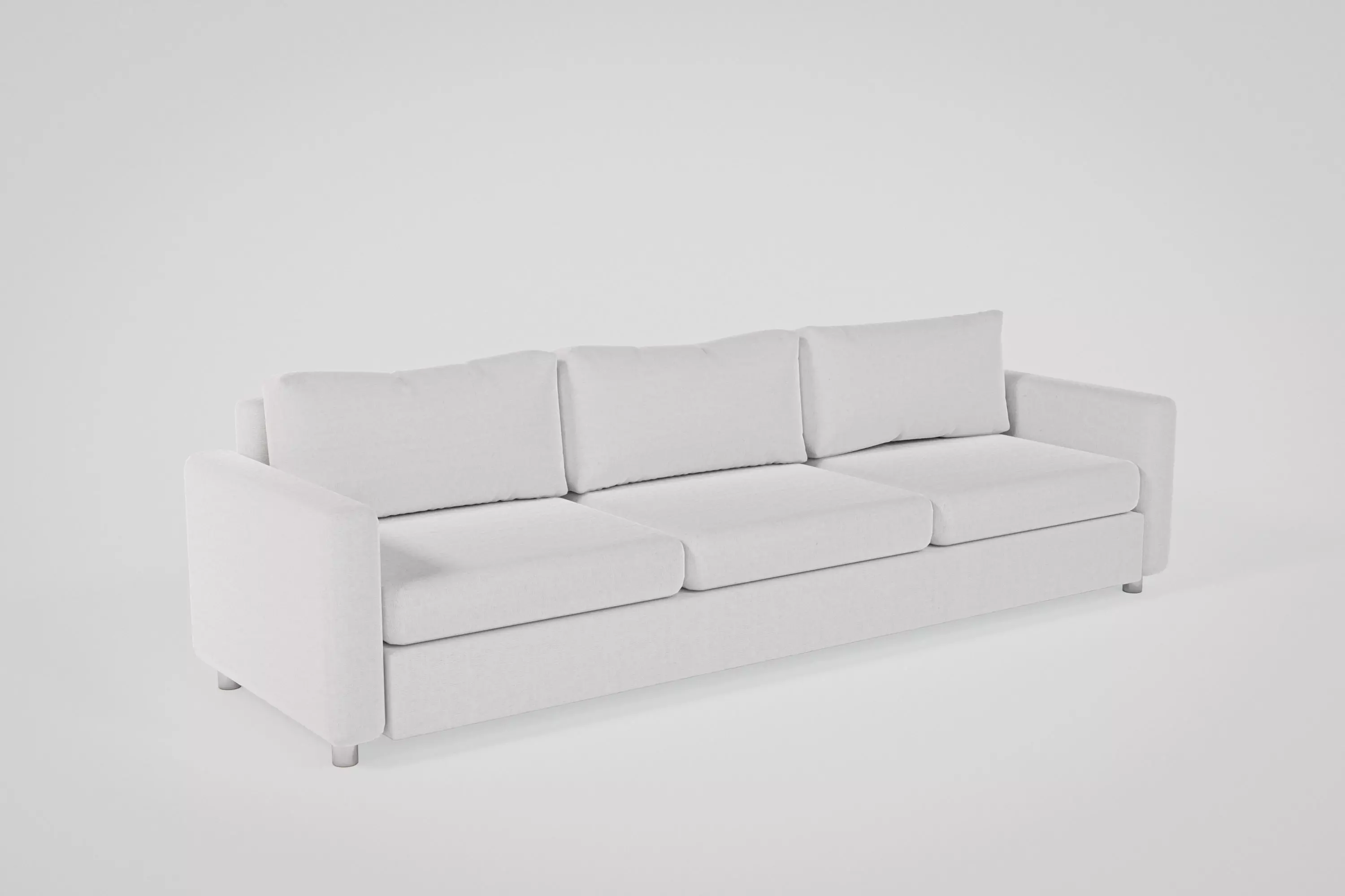 Couch seat sofa Low-poly 3D model_0