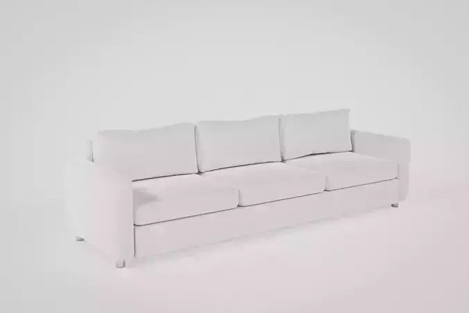 Couch seat sofa Low-poly 3D model