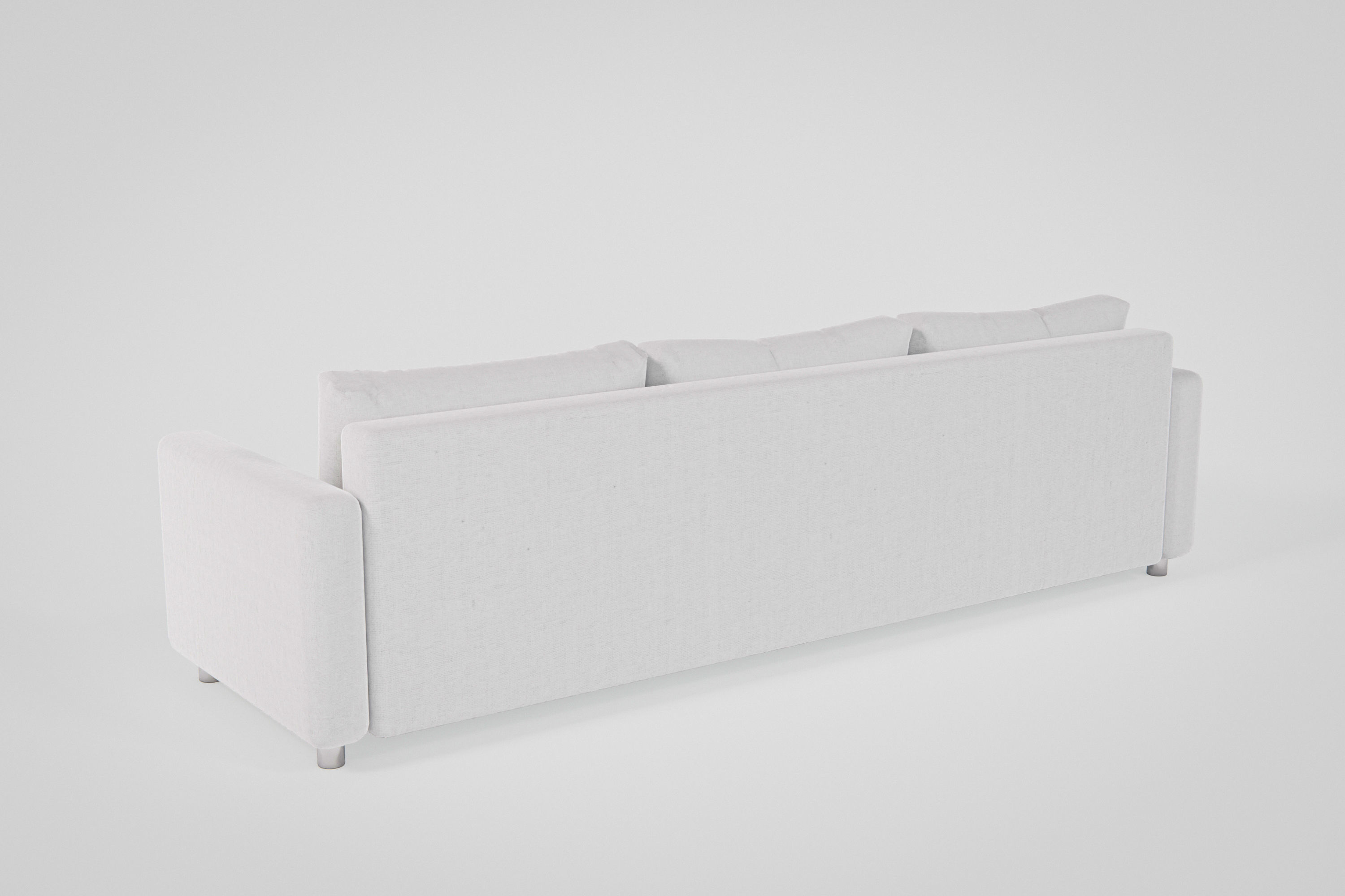 Couch seat sofa Low-poly 3D model_6