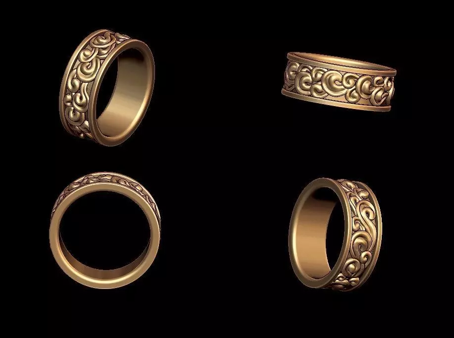 waves ring Free 3D print model