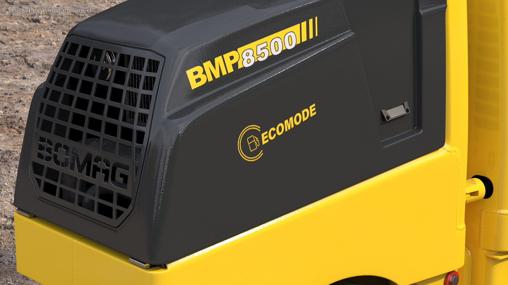 Bomag BMP 8500 Trench Roller Rigged 3D model_8