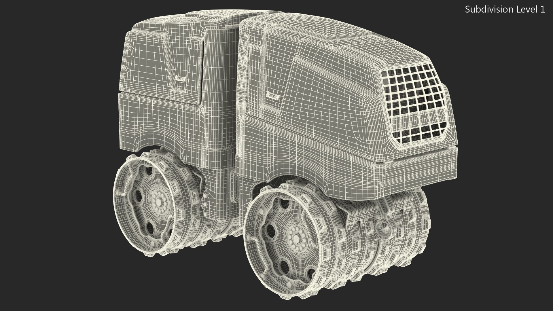 Bomag BMP 8500 Trench Roller Rigged 3D model_19