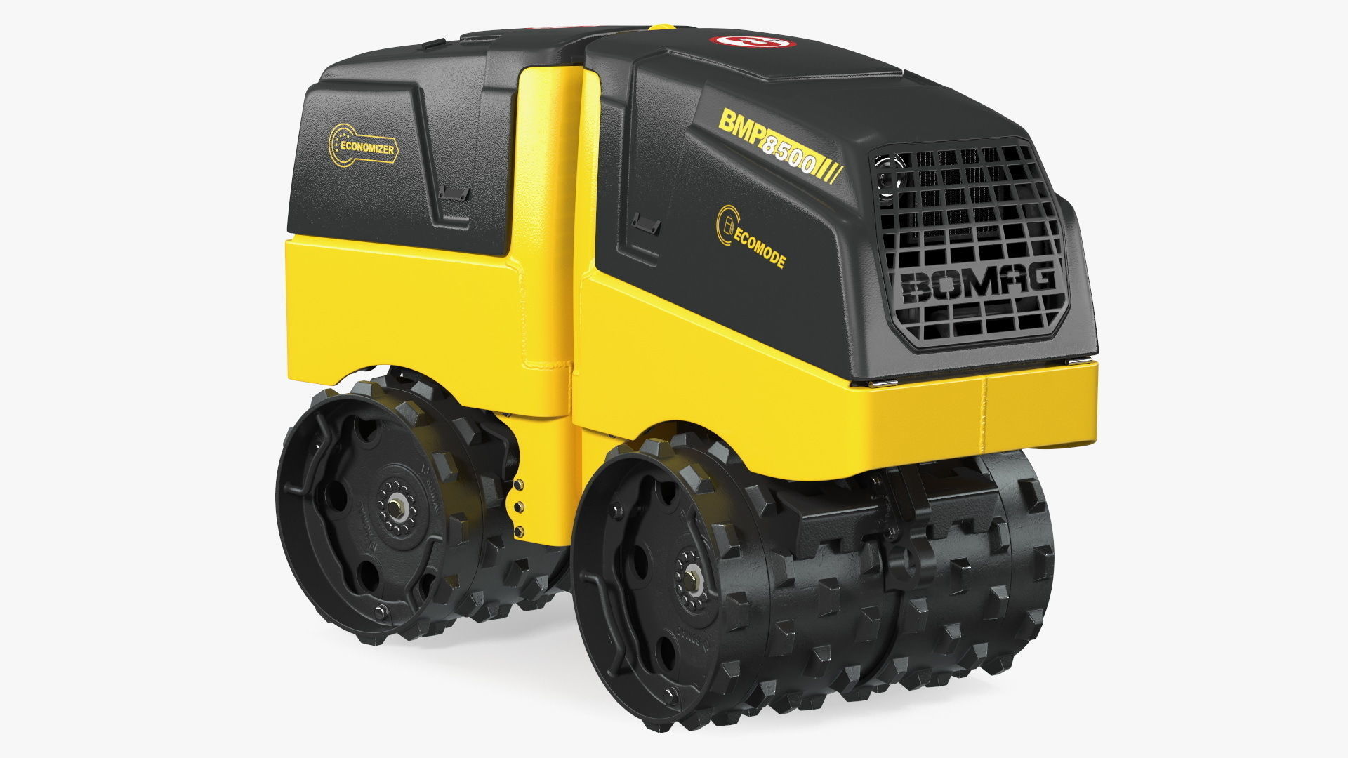 Bomag BMP 8500 Trench Roller Rigged 3D model_1
