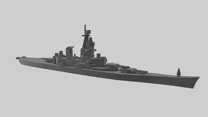 USS Missouri - Model for small scale printing Free 3D print model