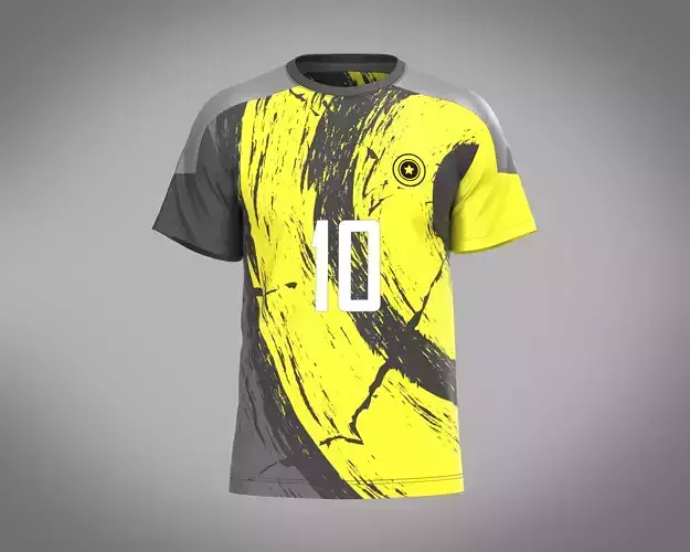 Soccer Yellow Jersey Player 10