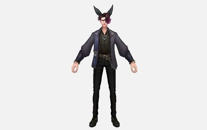 Suit Man Character Low-poly 3D model