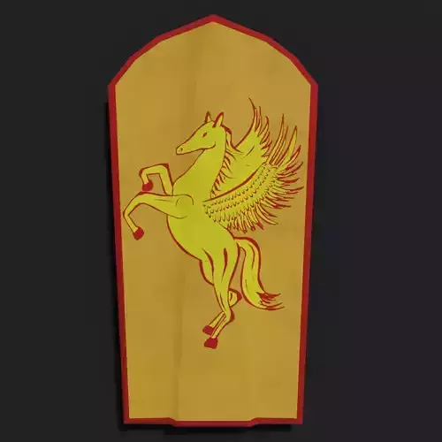 Pavise Shield Low-poly 3D model