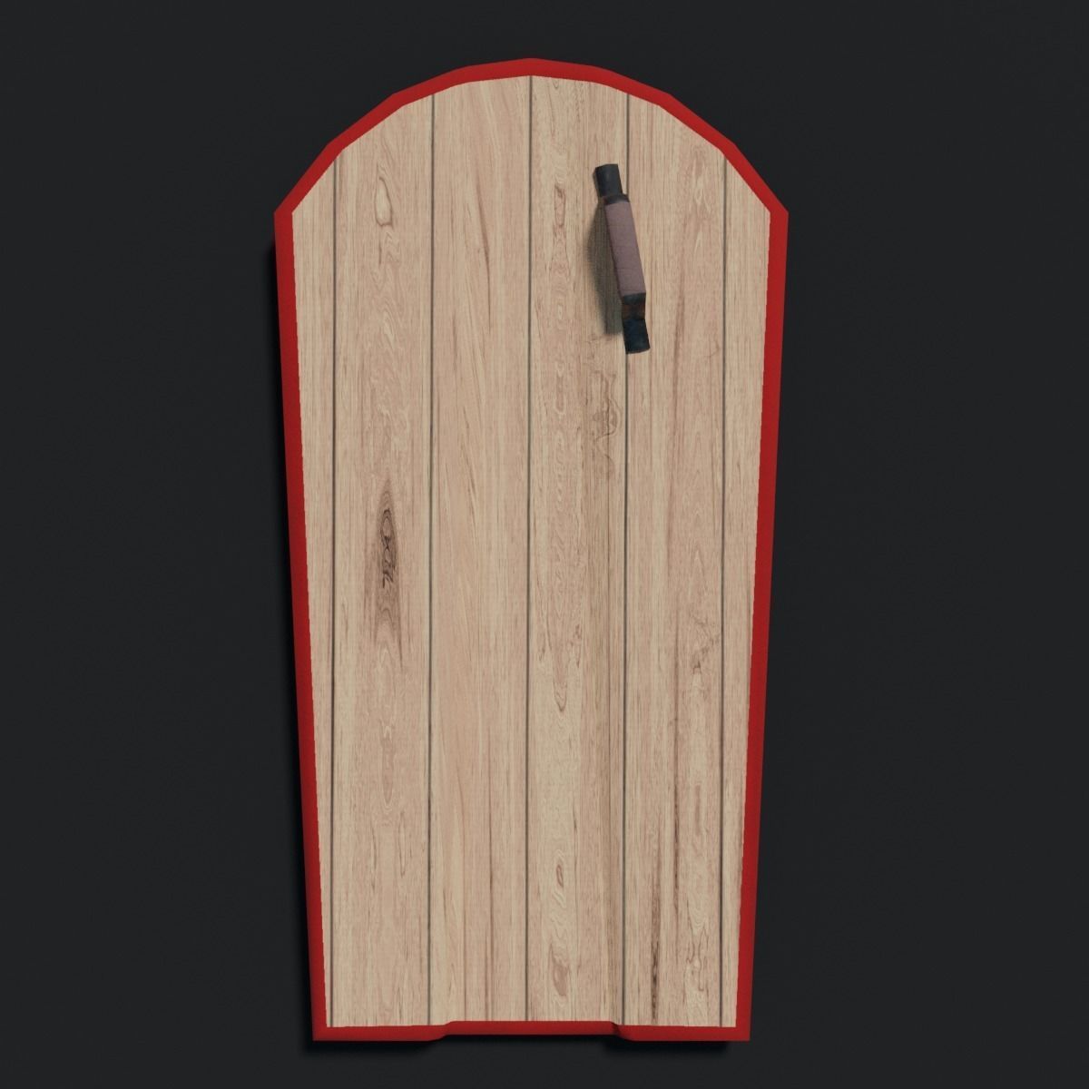 Pavise Shield Low-poly 3D model_1