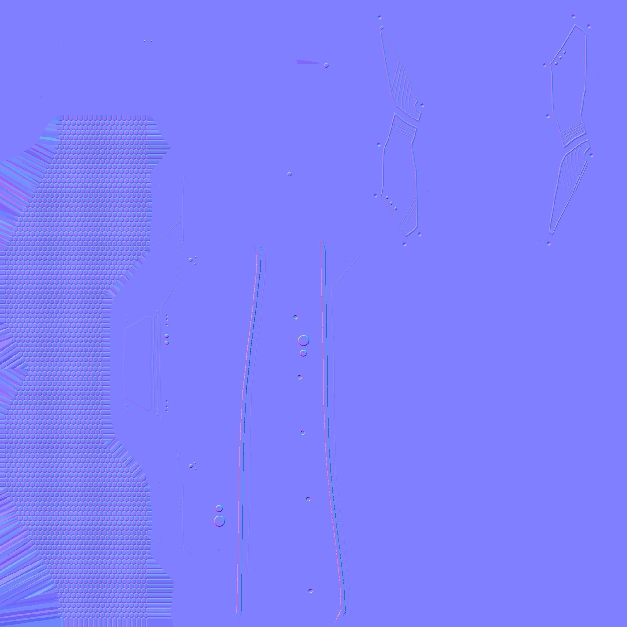 SciFi Glasses F07 Black Grid - Character Design Fashion Low-poly 3D model_21