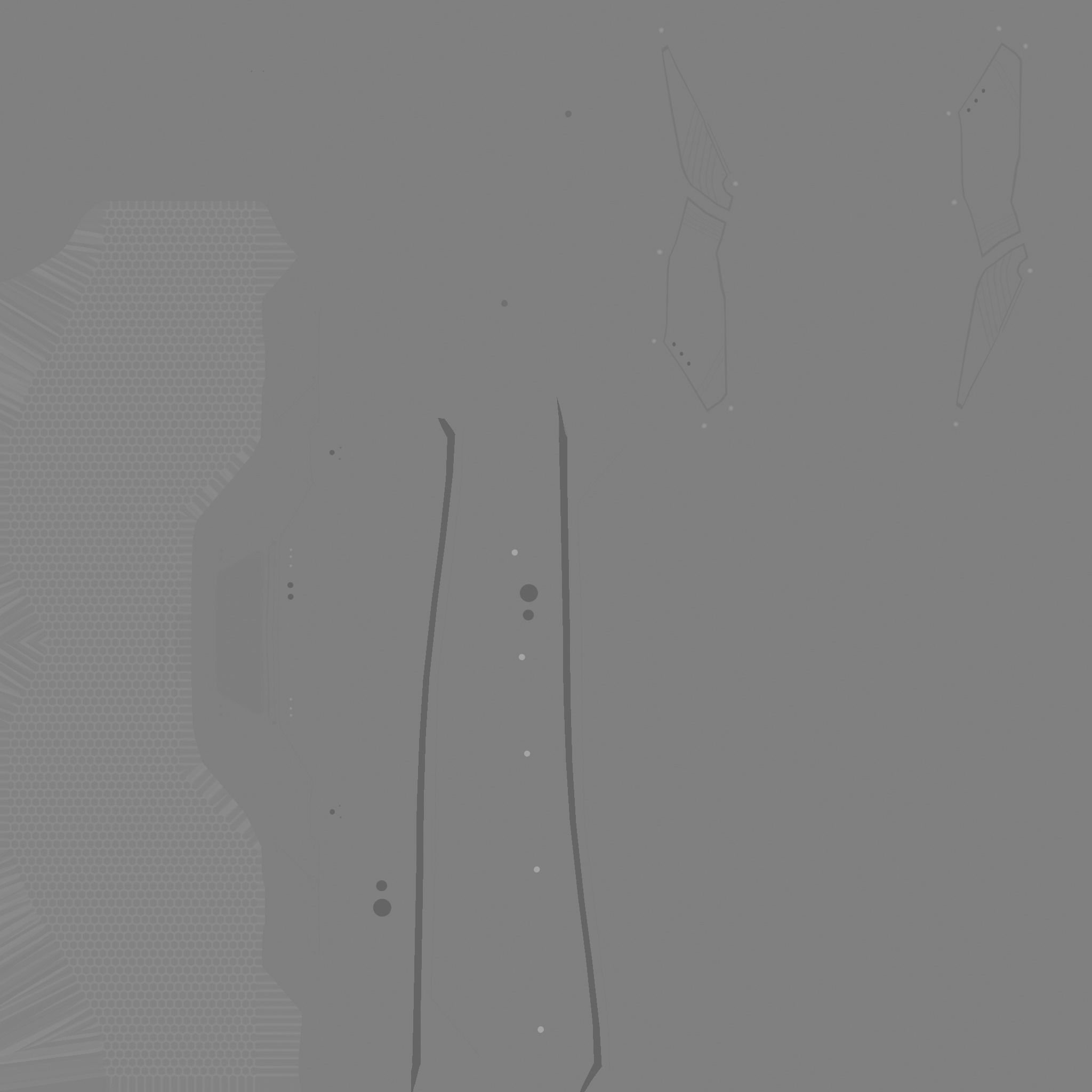 SciFi Glasses F07 Black Grid - Character Design Fashion Low-poly 3D model_19