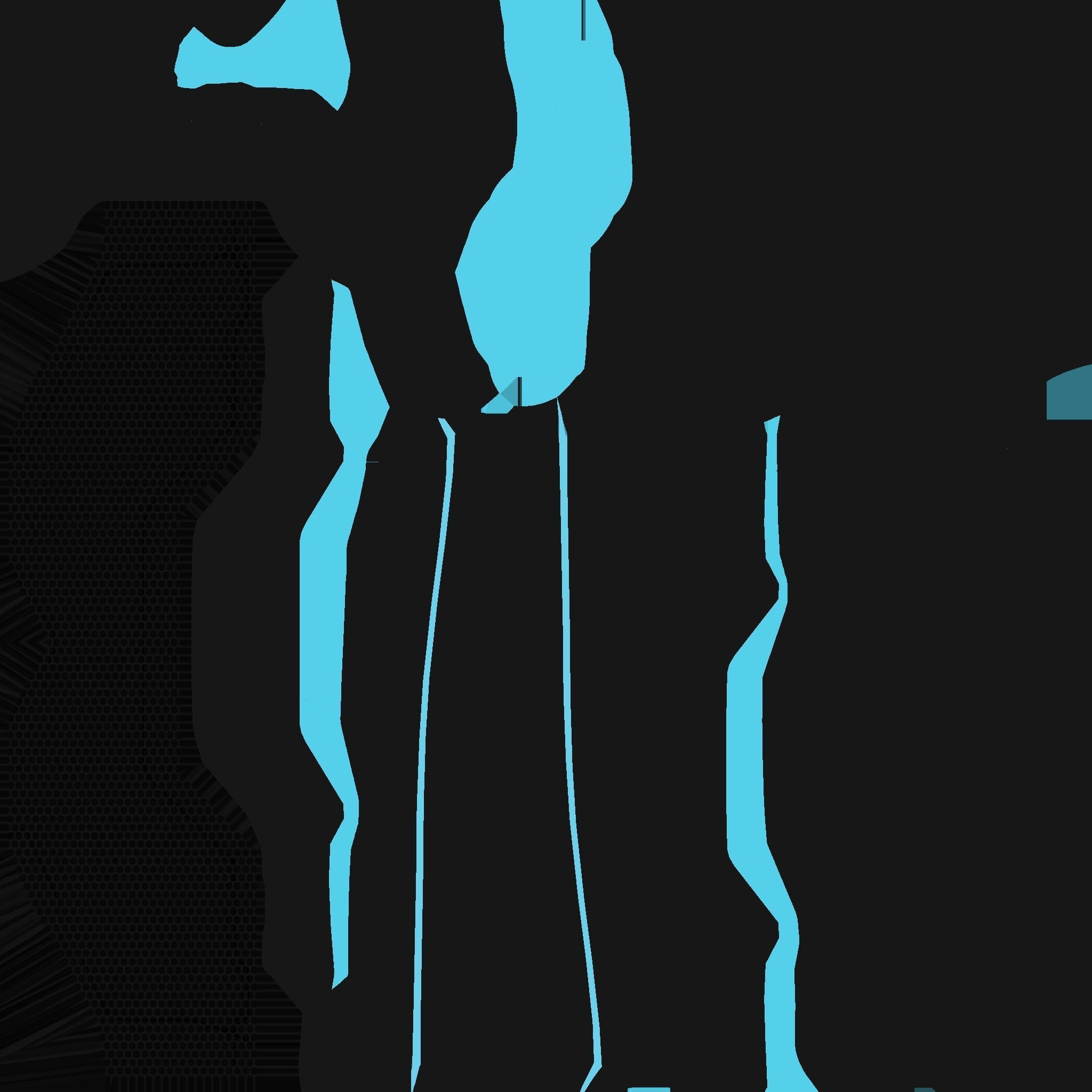 SciFi Glasses F07 Black Grid - Character Design Fashion Low-poly 3D model_17