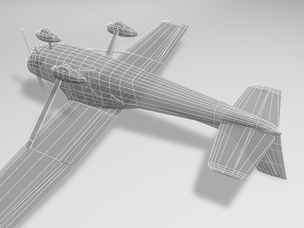 Cessna 172 Skyhawk Aircraft Low-poly 3D model_6