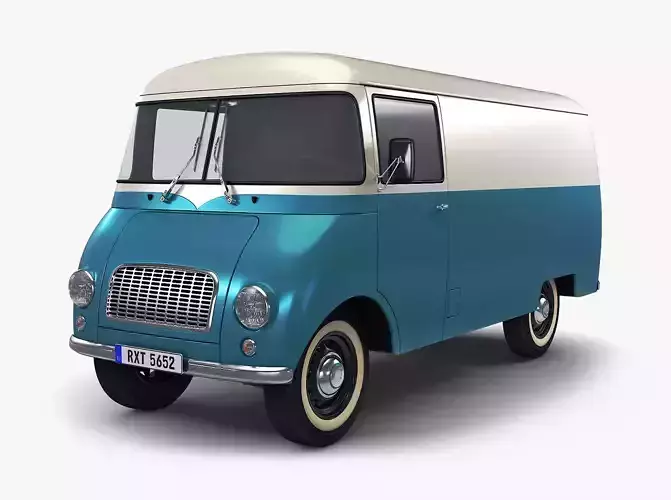 Generic Retro Cargo Van v 4 3D model