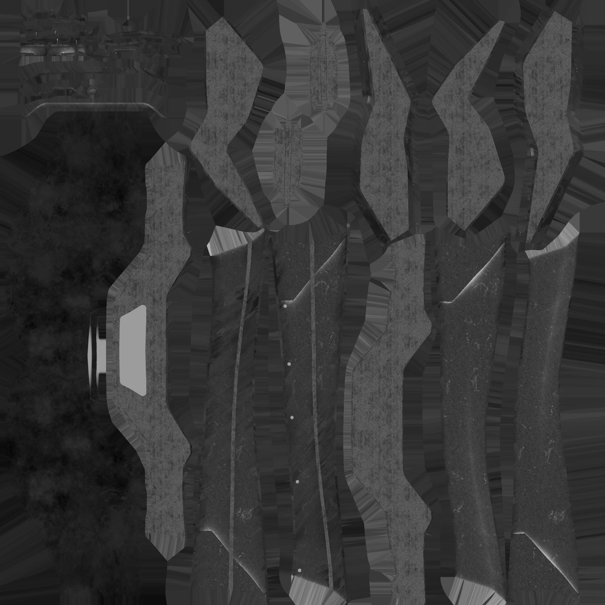 SciFi Glasses F08 Black Gold - Character Design Fashion Low-poly 3D model_23