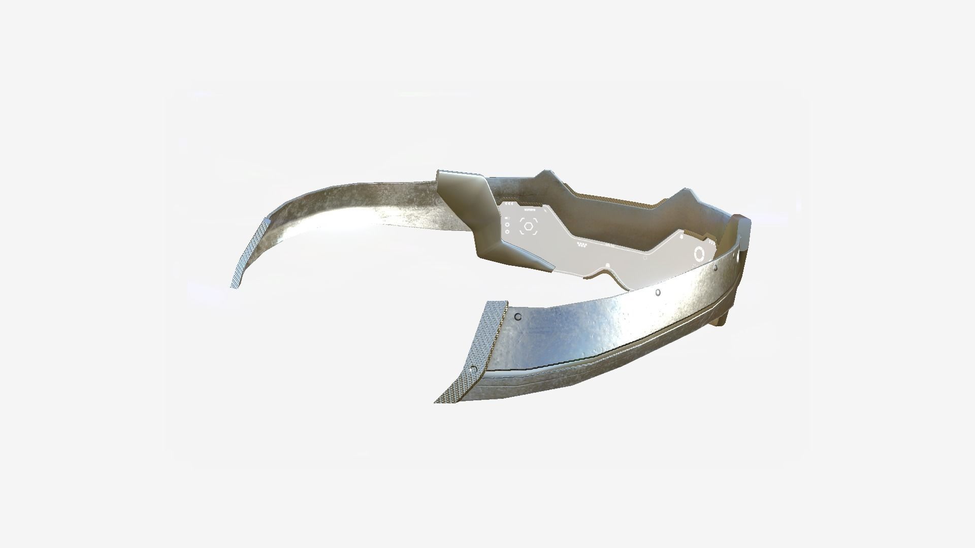 SciFi Glasses F09 Steel Light - Character Design Fashion Low-poly 3D model_4