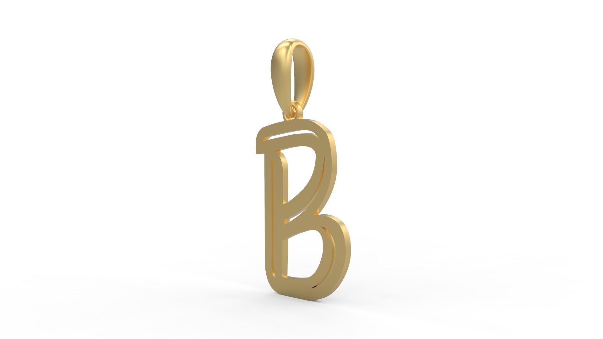 Initial Letters Pendant Quoote B 3D print model_1