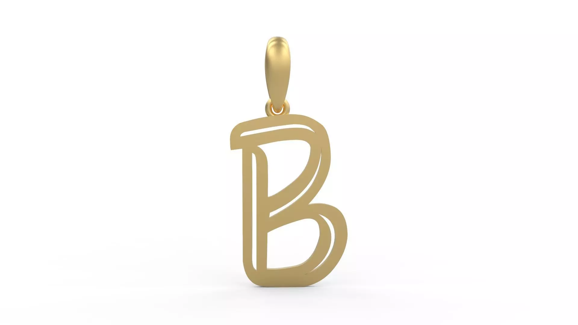 Initial Letters Pendant Quoote B 3D print model_0