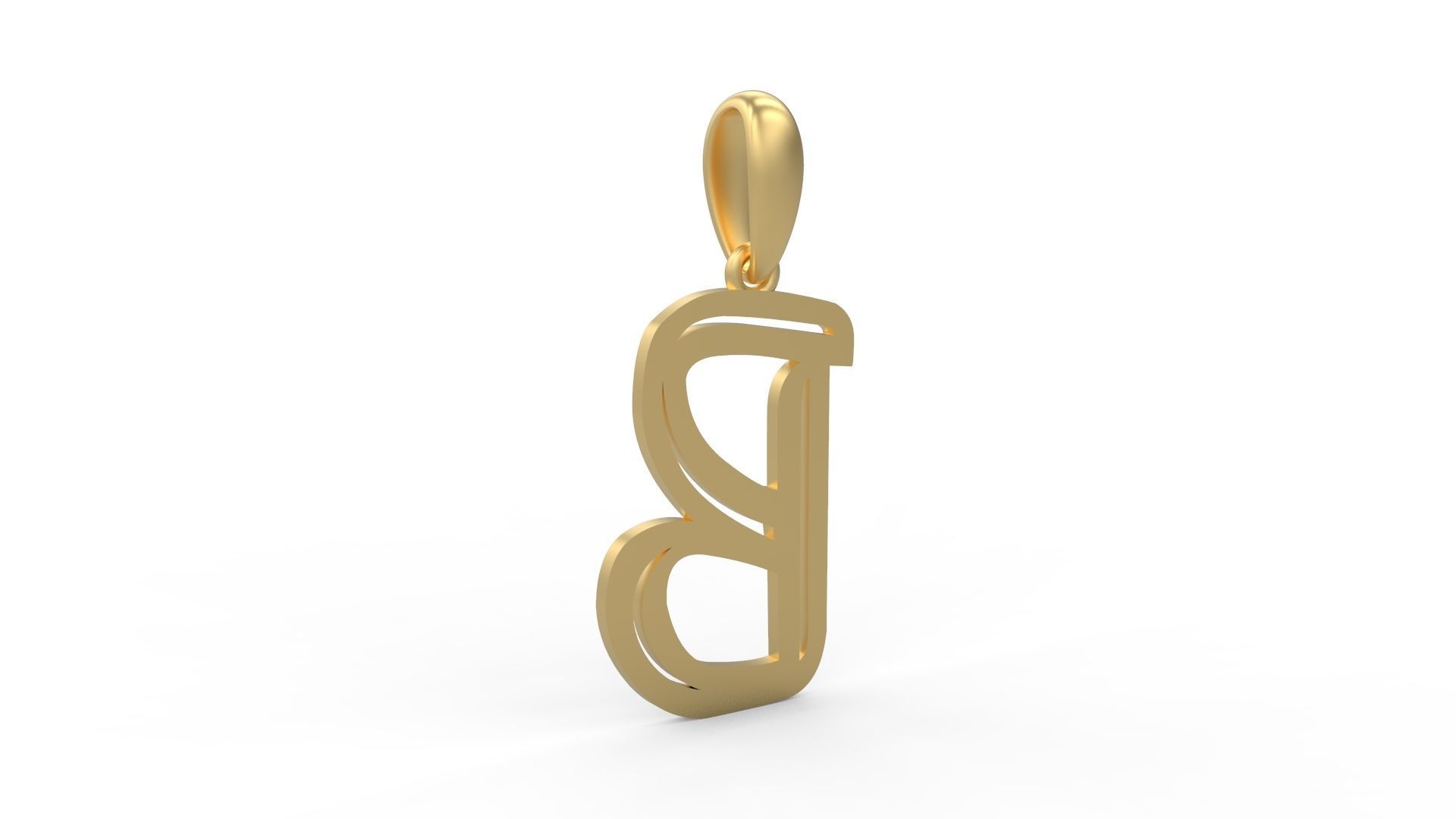 Initial Letters Pendant Quoote B 3D print model_3